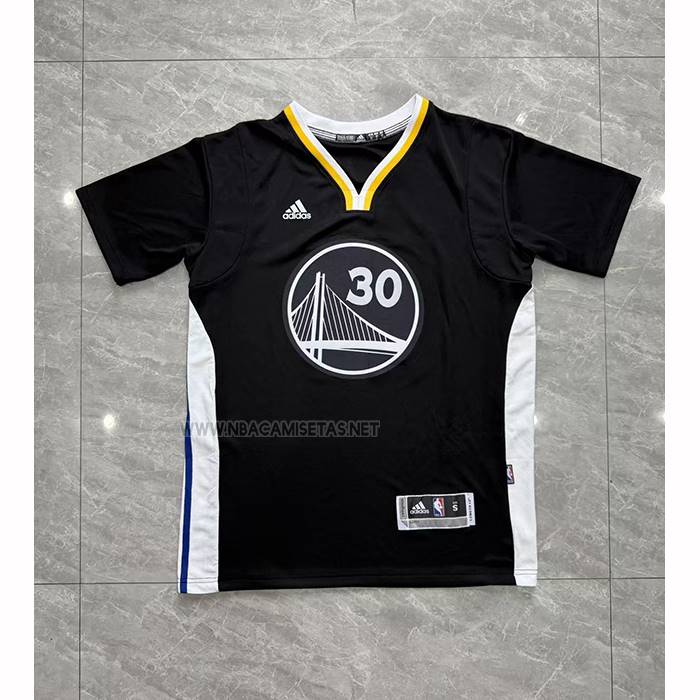 Camiseta Manga Corta Golden State Warriors Stephen Curry NO 30 Negro